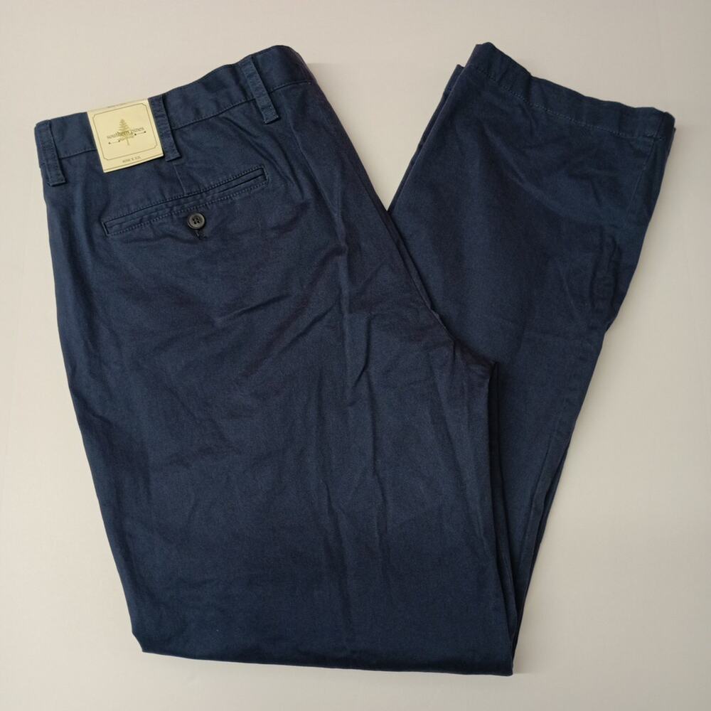 Southern Pines Chino Pants Men's Size 40x32‎ Blue Stretch